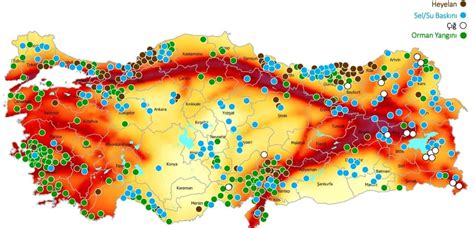 türkiye doğal afet haritası